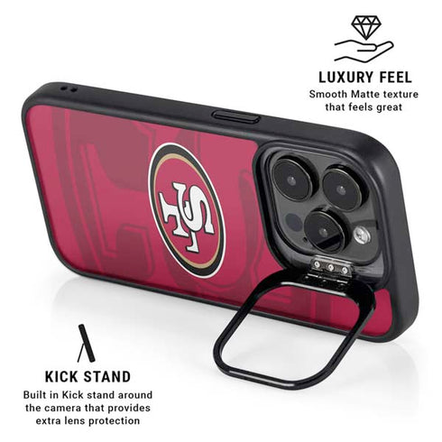 NFL San Francisco 49ers Double Vision iPhone 13 Pro Max Kickstand Case