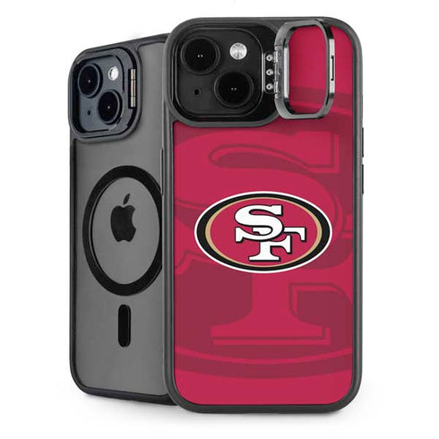 NFL San Francisco 49ers Double Vision iPhone 15 Plus Kickstand Case
