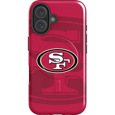 NFL San Francisco 49ers Double Vision iPhone 16 Magsafe Impact Case