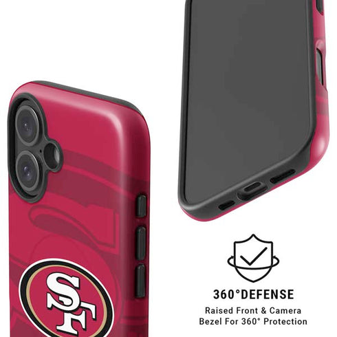 NFL San Francisco 49ers Double Vision iPhone 16 Magsafe Impact Case