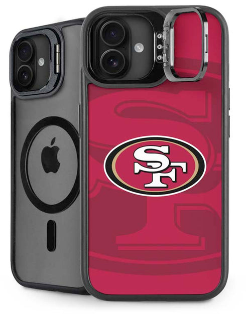 NFL San Francisco 49ers Double Vision iPhone 16 Plus Kickstand Case