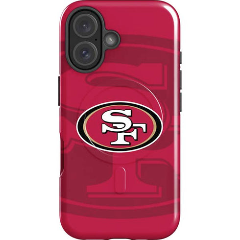 NFL San Francisco 49ers Double Vision iPhone 16 Plus Magsafe Impact Case