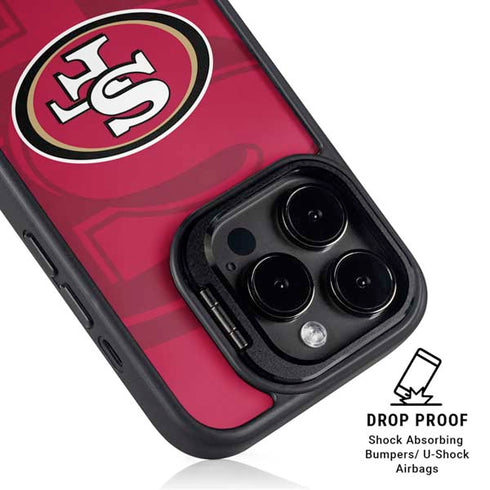 NFL San Francisco 49ers Double Vision iPhone 16 Pro Kickstand Case