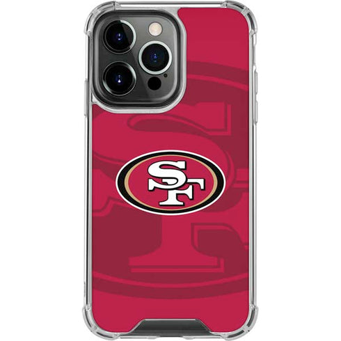 NFL San Francisco 49ers Double Vision iPhone 16 Pro Max Clear Case