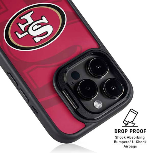 NFL San Francisco 49ers Double Vision iPhone 16 Pro Max Kickstand Case