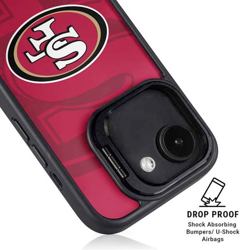 NFL San Francisco 49ers Double Vision iPhone 16e Kickstand Case