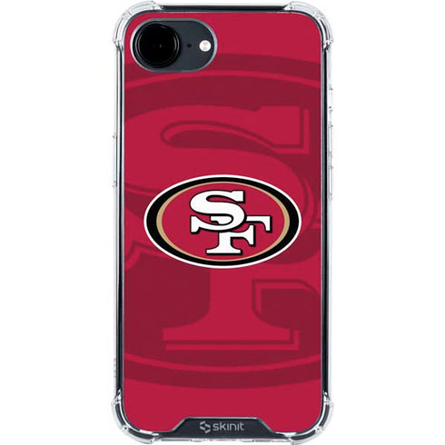 NFL San Francisco 49ers Double Vision iPhone 16e Clear Case