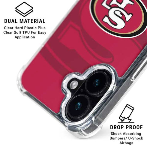 NFL San Francisco 49ers Double Vision iPhone 17 Clear Case