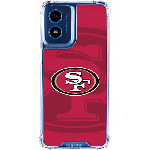 NFL San Francisco 49ers Double Vision Moto G 5G (2024) Clear Case