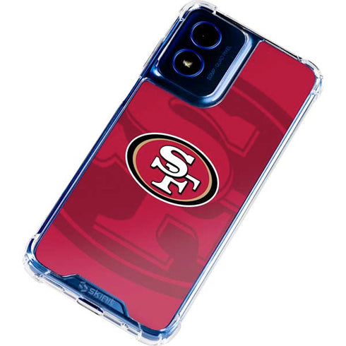 NFL San Francisco 49ers Double Vision Moto G 5G (2024) Clear Case