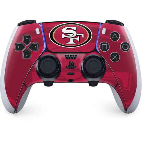 NFL San Francisco 49ers Double Vision PS5 DualSense Edge Pro Controller Skin