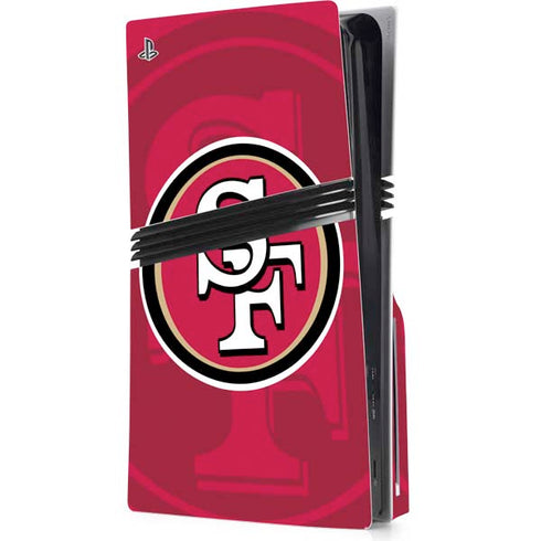 NFL San Francisco 49ers Double Vision PS5 Pro Disk Console Skin