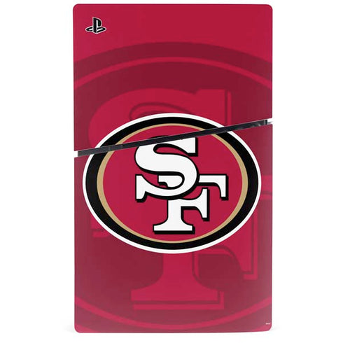NFL San Francisco 49ers Double Vision PS5 Slim Digital Edition Console Skin