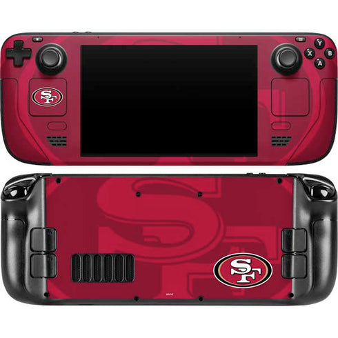 NFL San Francisco 49ers Double Vision Steam Deck Handheld Gaming Computer OLED Skin