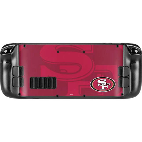 NFL San Francisco 49ers Double Vision Steam Deck Handheld Gaming Computer OLED Skin