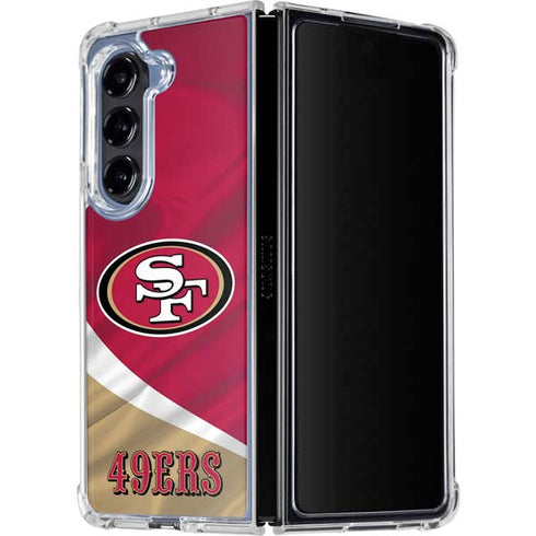 NFL San Francisco 49ers Galaxy Z Fold5 5G Clear Case