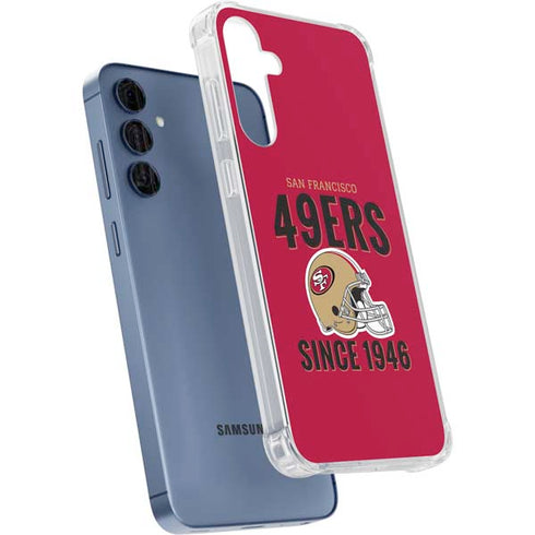 NFL San Francisco 49ers Helmet Galaxy A55 5G Clear Case