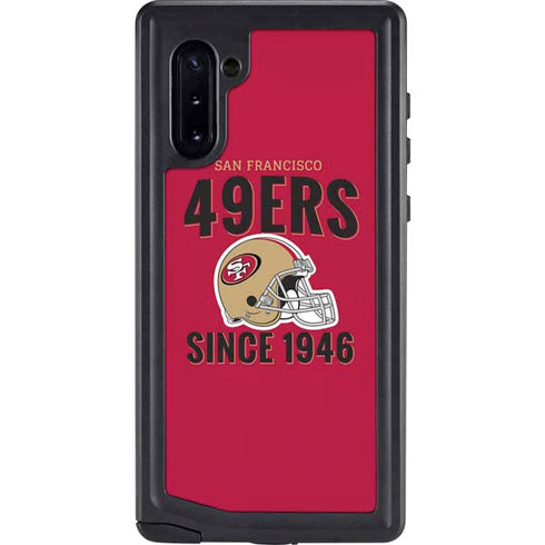 NFL San Francisco 49ers Helmet Galaxy Note 10 Waterproof Case