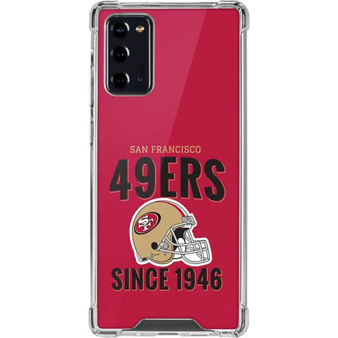 NFL San Francisco 49ers Helmet Galaxy Note20 5G Clear Case