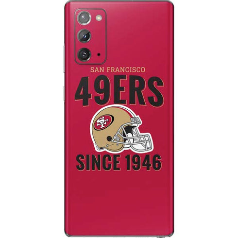 NFL San Francisco 49ers Helmet Galaxy Note20 5G Skin