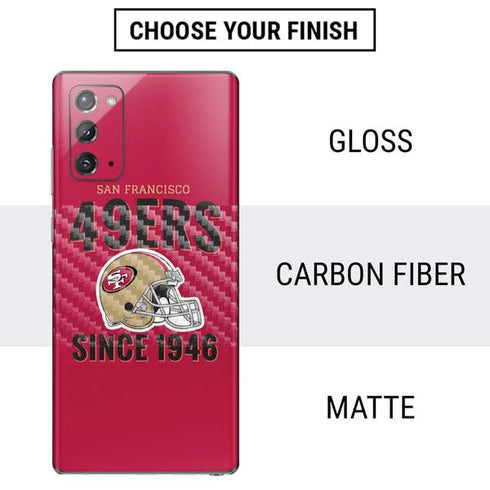 NFL San Francisco 49ers Helmet Galaxy Note20 5G Skin