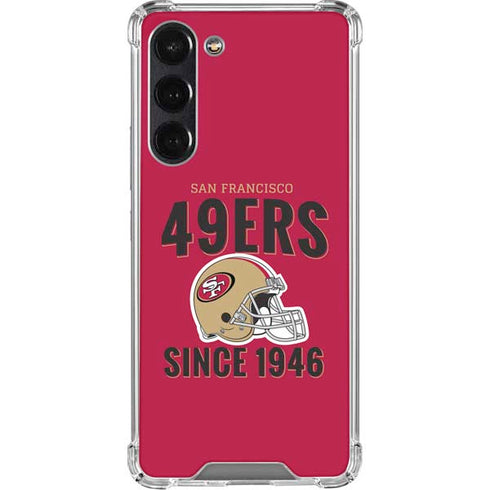 NFL San Francisco 49ers Helmet Galaxy S24 FE Clear Case