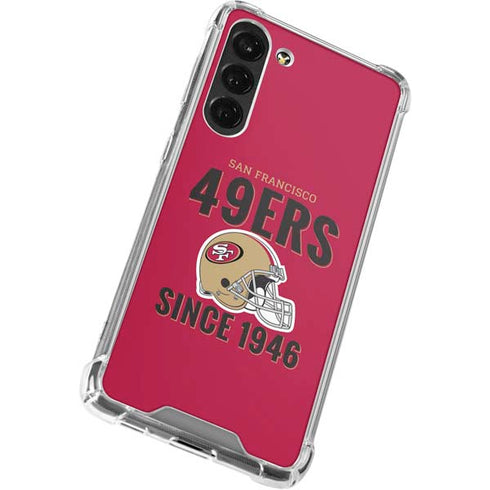 NFL San Francisco 49ers Helmet Galaxy S24 FE Clear Case