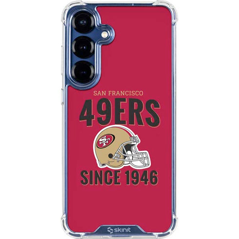 NFL San Francisco 49ers Helmet Galaxy S25 Clear Case