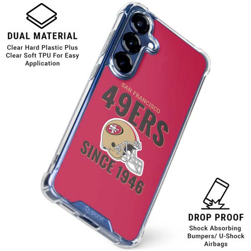 NFL San Francisco 49ers Helmet Galaxy S25 Clear Case