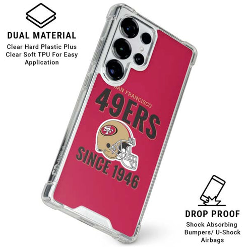 NFL San Francisco 49ers Helmet Galaxy S25 Ultra Clear Case