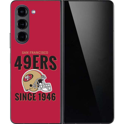 NFL San Francisco 49ers Helmet Galaxy Z Fold5 5G Skin