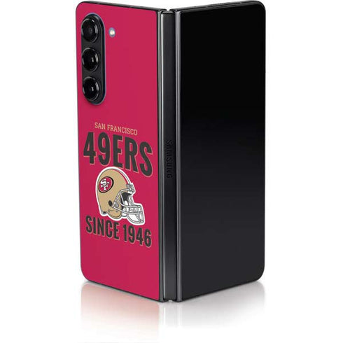 NFL San Francisco 49ers Helmet Galaxy Z Fold5 5G Skin