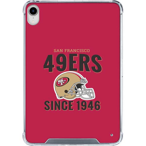 NFL San Francisco 49ers Helmet iPad 11th Gen (2025) Clear Case