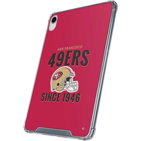 NFL San Francisco 49ers Helmet iPad 11th Gen (2025) Clear Case