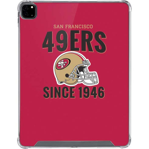 NFL San Francisco 49ers Helmet iPad Pro 12.9in (2020) Clear Case
