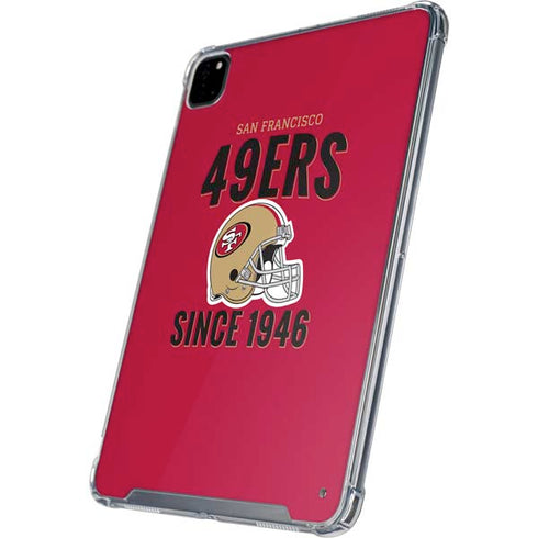 NFL San Francisco 49ers Helmet iPad Pro 12.9in (2020) Clear Case