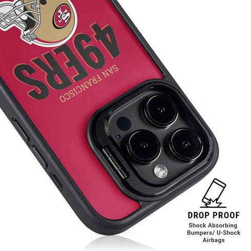 NFL San Francisco 49ers Helmet iPhone 14 Pro Kickstand Case