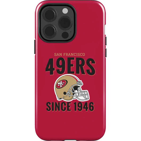 NFL San Francisco 49ers Helmet iPhone 15 Pro Impact Case