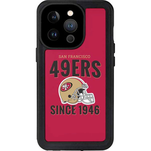 NFL San Francisco 49ers Helmet iPhone 15 Pro Waterproof Case