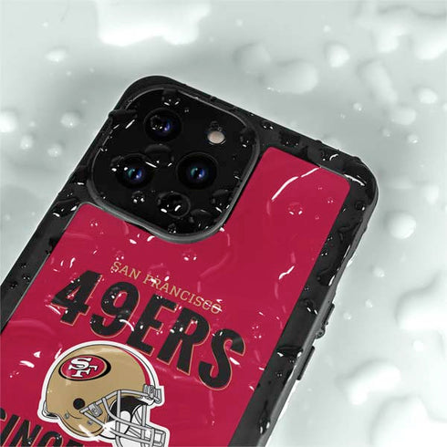 NFL San Francisco 49ers Helmet iPhone 15 Pro Waterproof Case
