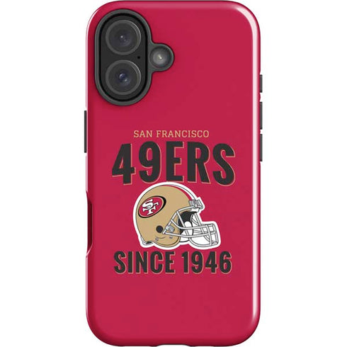 NFL San Francisco 49ers Helmet iPhone 16 Impact Case