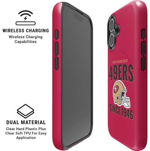 NFL San Francisco 49ers Helmet iPhone 16 Magsafe Impact Case