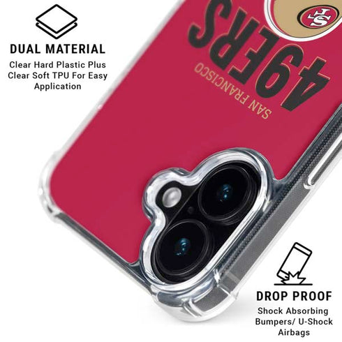 NFL San Francisco 49ers Helmet iPhone 16 Plus MagSafe Case