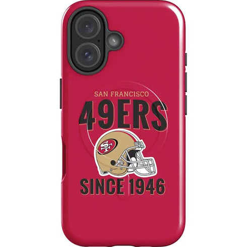 NFL San Francisco 49ers Helmet iPhone 16 Plus Magsafe Impact Case