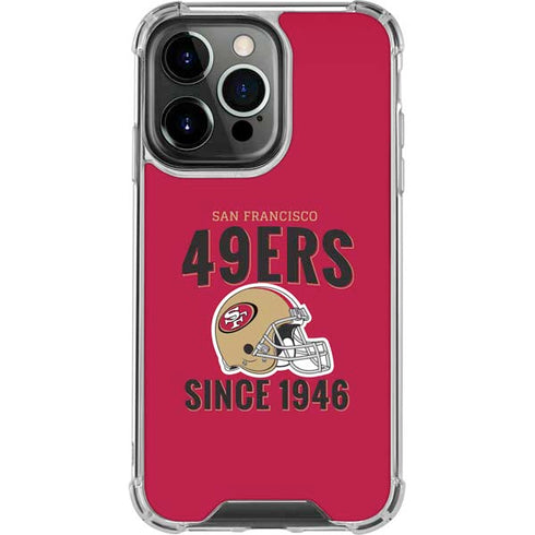 NFL San Francisco 49ers Helmet iPhone 16 Pro Max Clear Case