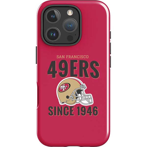 NFL San Francisco 49ers Helmet iPhone 16 Pro Max Impact Case
