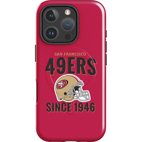 NFL San Francisco 49ers Helmet iPhone 16 Pro Max Magsafe Impact Case