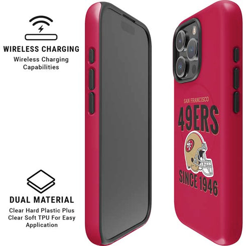 NFL San Francisco 49ers Helmet iPhone 16 Pro Max Magsafe Impact Case