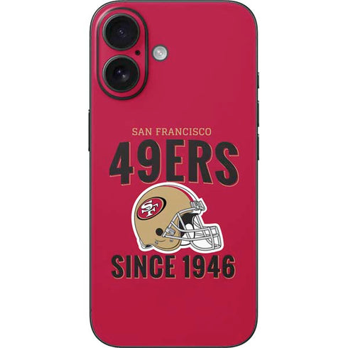 NFL San Francisco 49ers Helmet iPhone 16 Skin