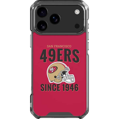 NFL San Francisco 49ers Helmet iPhone 18 Pro Max Clear Case